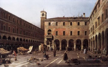 Venecia clásica Painting - el campo di rialto Canaletto Venecia